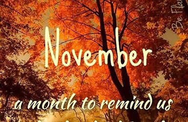 WELCOME NOVEMBER