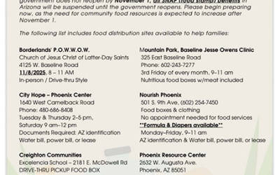 Standing Together Through Arizona’s SNAP Crisis – LOCAL FOOD PANTRIES