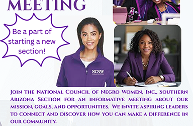 NCNW Southern Arizona SECTION Informational MEETING • Wednesday, June 24th, 2026 @ 6:00pm (Virtual)